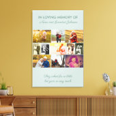 Toile In Loving Memory Custom 11 Photo Collage Vert (Insitu(Salon))