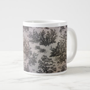 Toile in zwart en wit jumbo beker