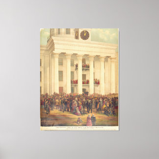 Toile Inauguration de Jefferson Davis Guerre civile amér