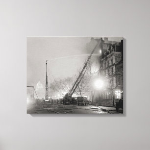 Toile Incendie à cinq alarmes la nuit, 1925