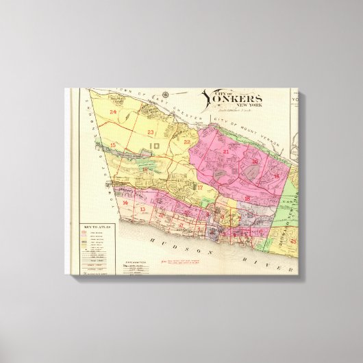 Toile Index carte Yonkers atlas (Recto)