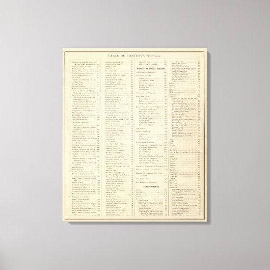 Toile Index des atlas historiques du Wisconsin page (Recto)