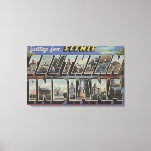 Toile Indiana (Sud) - Scènes de grandes lettres (Recto)