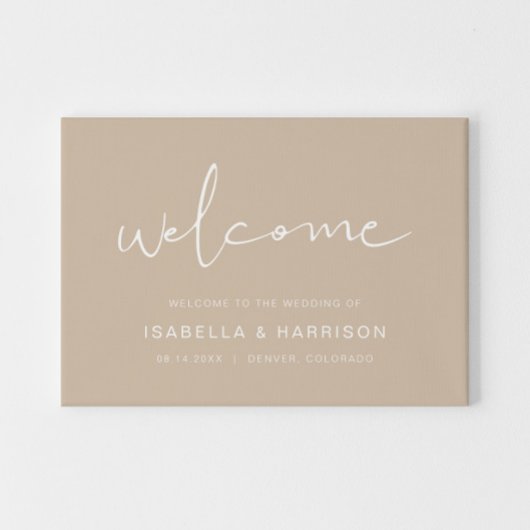 Toile INDIE Moderne Bohème Crème Bohème Beige Mariage Ac