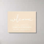 Toile INDIE Moderne Bohème Crème Bohème Beige Mariage Ac (Recto)