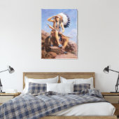 Toile Indien d'Amérique vintage, The Scout par Leigh (Insitu(Chambre))