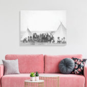 Toile Indiens de Miniconjou devant Tipis Photo (Insitu(Salon))