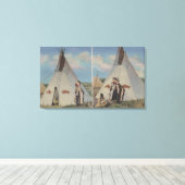 Toile Indiens du Nord-Ouest - Appel d'amour du chef et h (Insitu (Plancher de Bois))