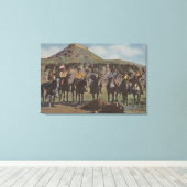 Toile Indiens du Nord-Ouest - Chasse au bison et Indiens (Insitu (Plancher de Bois))