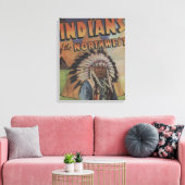 Toile Indiens du Nord-Ouest - Indian Chief & Teepee (Insitu(Salon))