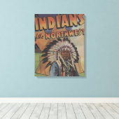 Toile Indiens du Nord-Ouest - Indian Chief & Teepee (Insitu (Plancher de Bois))