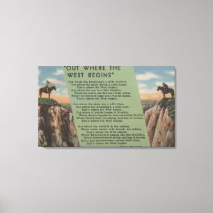 Toile Indiens du nord-ouest "où l'ouest commence "