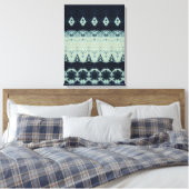 Toile Indigo Beauty Shibori Canvas Print (Insitu(Chambre))