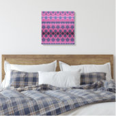 Toile Indigo Pink II Stretched Canvas Print (Insitu(Chambre))