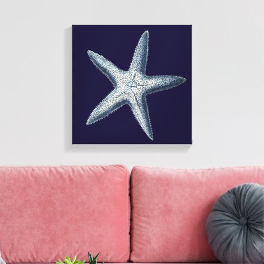 Toile Indigo Shells IV (Insitu(Salon))