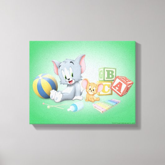 Toile Infant Tom and Jerry Playing With Toys (Recto)