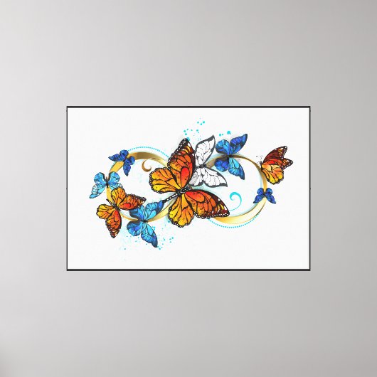 Toile Infini de papillons monarques (Recto)