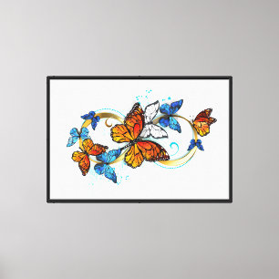 Toile Infini de papillons monarques