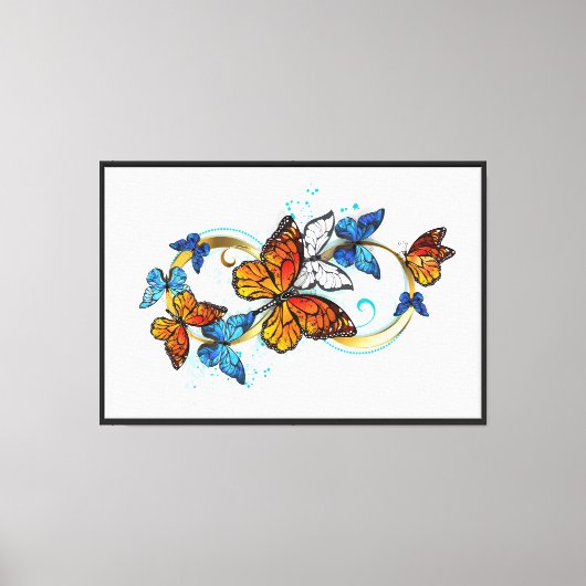 Toile Infini de papillons monarques (Recto)