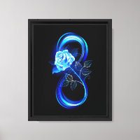 Infini lumineux avec rose bleue