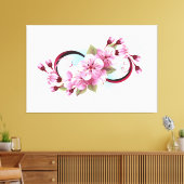 Toile Infinité avec les fleurs Sakura (Insitu(Salon))