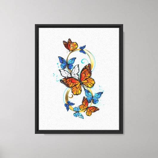 Toile Infinité de papillons monarques (Recto)