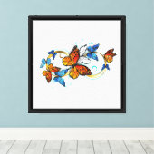 Toile Infinité de papillons monarques (Insitu (Plancher de Bois))