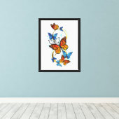 Toile Infinité de papillons monarques (Insitu (Plancher de Bois))