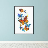 Toile Infinité de papillons monarques (Insitu (Plancher de Bois))