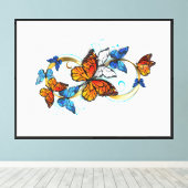Toile Infinité de papillons monarques (Insitu (Plancher de Bois))