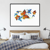 Toile Infinité de papillons monarques (Insitu(Chambre))