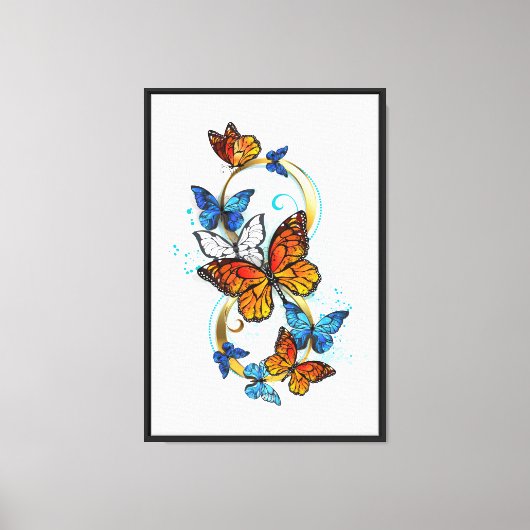 Toile Infinité de papillons monarques (Recto)