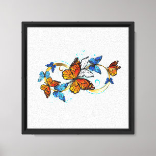 Toile Infinité de papillons monarques