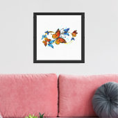Toile Infinité de papillons monarques (Insitu(Salon))