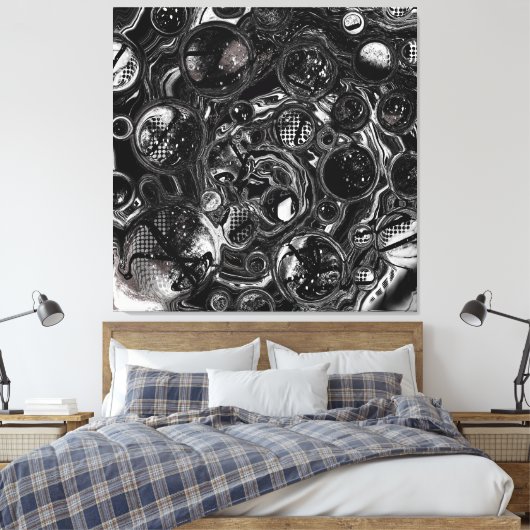 Toile Infinité noire et blanche (Insitu(Chambre))