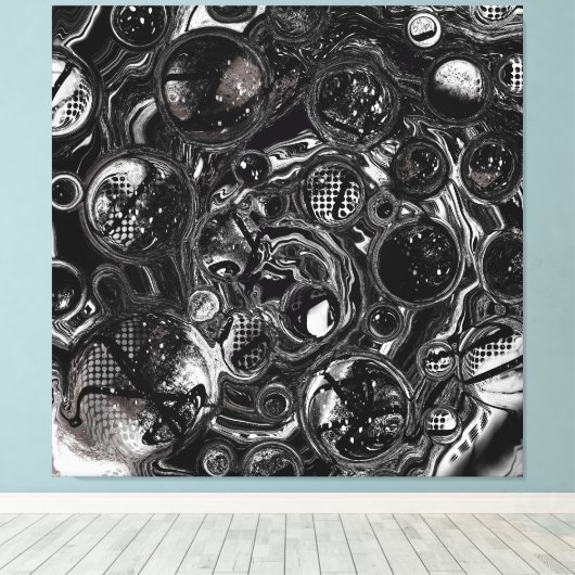 Toile Infinité noire et blanche (Insitu (Plancher de Bois))