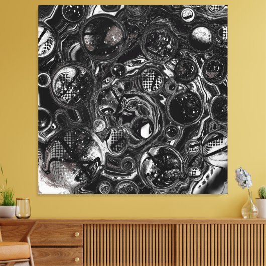 Toile Infinité noire et blanche (Insitu(Salon))