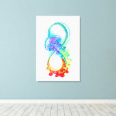 Toile Infinity avec Rainbow Jellyfish (Insitu (Plancher de Bois))