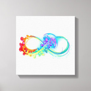 Toile Infinity avec Rainbow Jellyfish