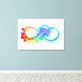 Toile Infinity avec Rainbow Jellyfish (Insitu (Plancher de Bois))