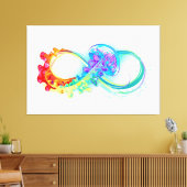 Toile Infinity avec Rainbow Jellyfish (Insitu(Salon))