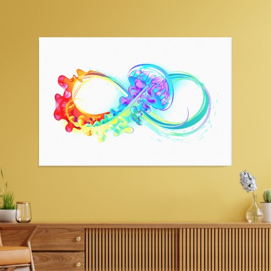 Toile Infinity avec Rainbow Jellyfish (Insitu(Salon))