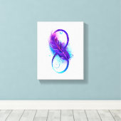 Toile Infinity with purple feather (Insitu (Plancher de Bois))