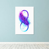 Toile Infinity with purple feather (Insitu (Plancher de Bois))