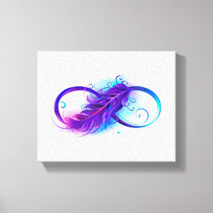 Toile Infinity with purple feather