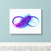 Toile Infinity with purple feather (Insitu (Plancher de Bois))