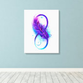 Toile Infinity with purple feather (Insitu (Plancher de Bois))