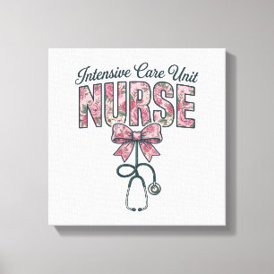 Toile Infirmière en soins intensifs floral nœud concepti