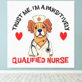 Toile Infirmière Qualifiée Pawsitivement (Insitu (Plancher de Bois))
