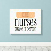 Toile Infirmières et infirmiers, Bandage (Insitu (Plancher de Bois))